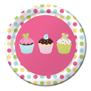 Sweet Treats Cupcake Party Paper Plates