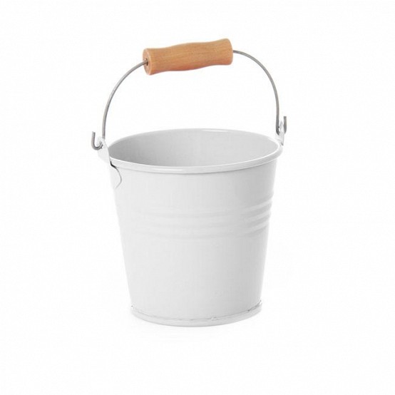 White Tin Bucket / Pail