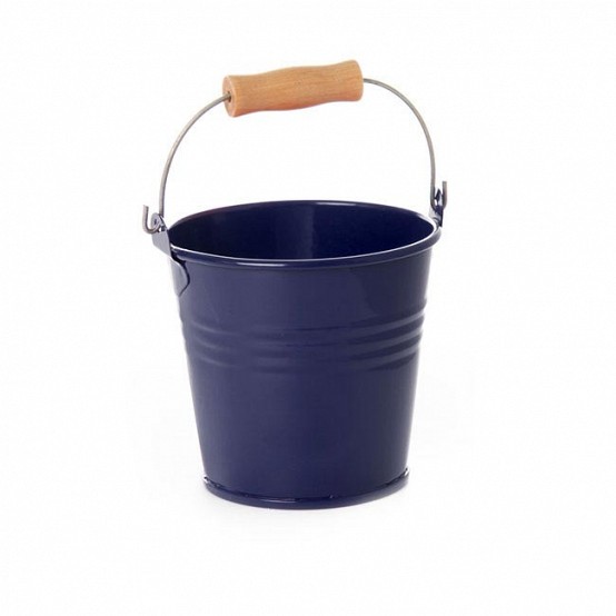 Dark Blue Tin Bucket / Pail