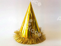 Gold Party Hat Tinsel