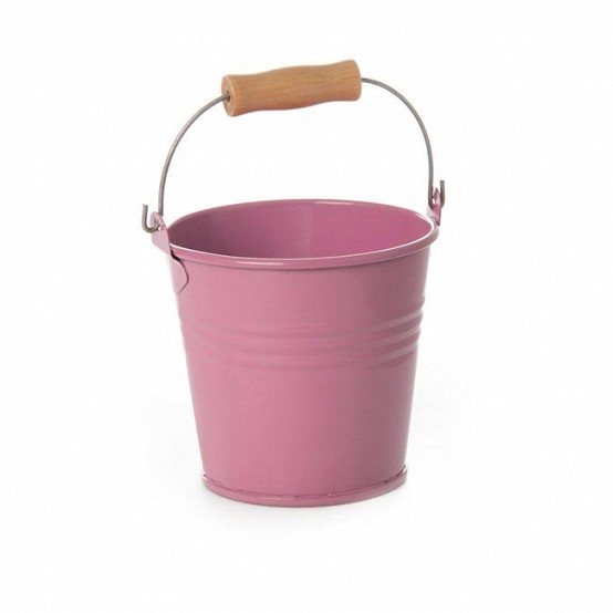 Baby Pink Tin Bucket / Pail