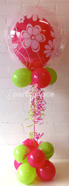 Bubble Flower Print Bouquet Balloon Arrangement