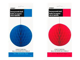 Red & Blue Honeycomb Balls