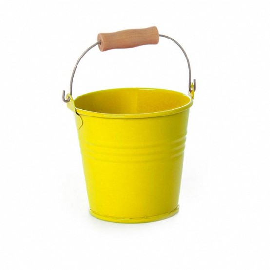 Yellow Tin Bucket / Pail
