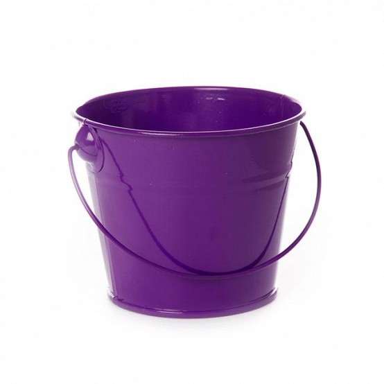 Purple Tin Bucket / Pail