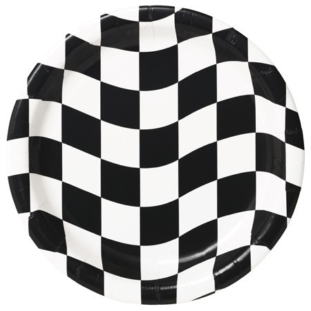 Racing Chequered Party Paper Plates