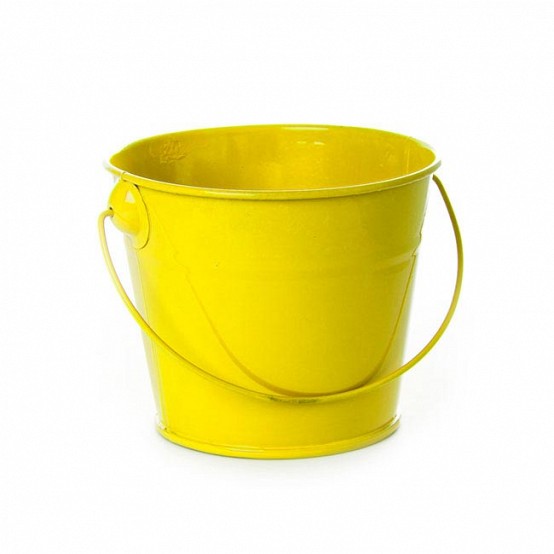 Yellow Tin Bucket / Pail