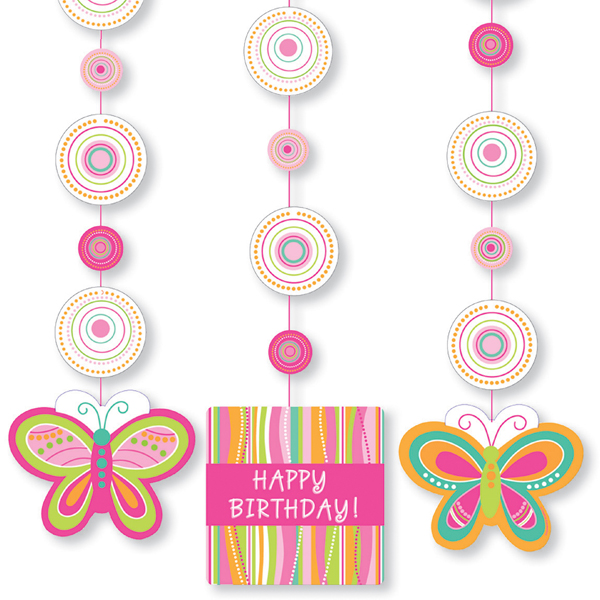 Mod Butterfly Party Hanging Decorations